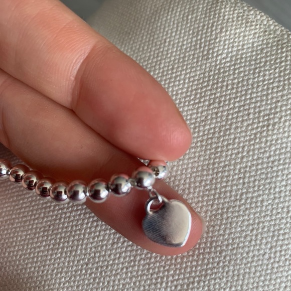 925 Beaded Real Silver Teal Red Bracelet - Picture 6 of 17